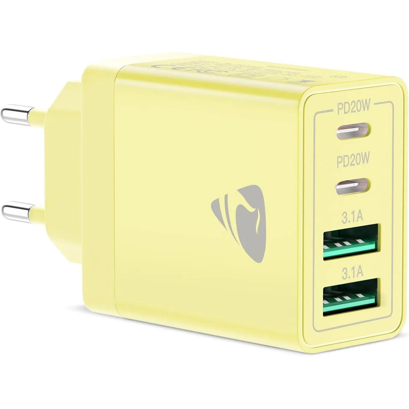 USB C ladegerät, 4-Port Schnellladegerät mit Intelligent QC USB-A und USB-C Power Adapter, 40W Netzteil Mehrfach USB La…