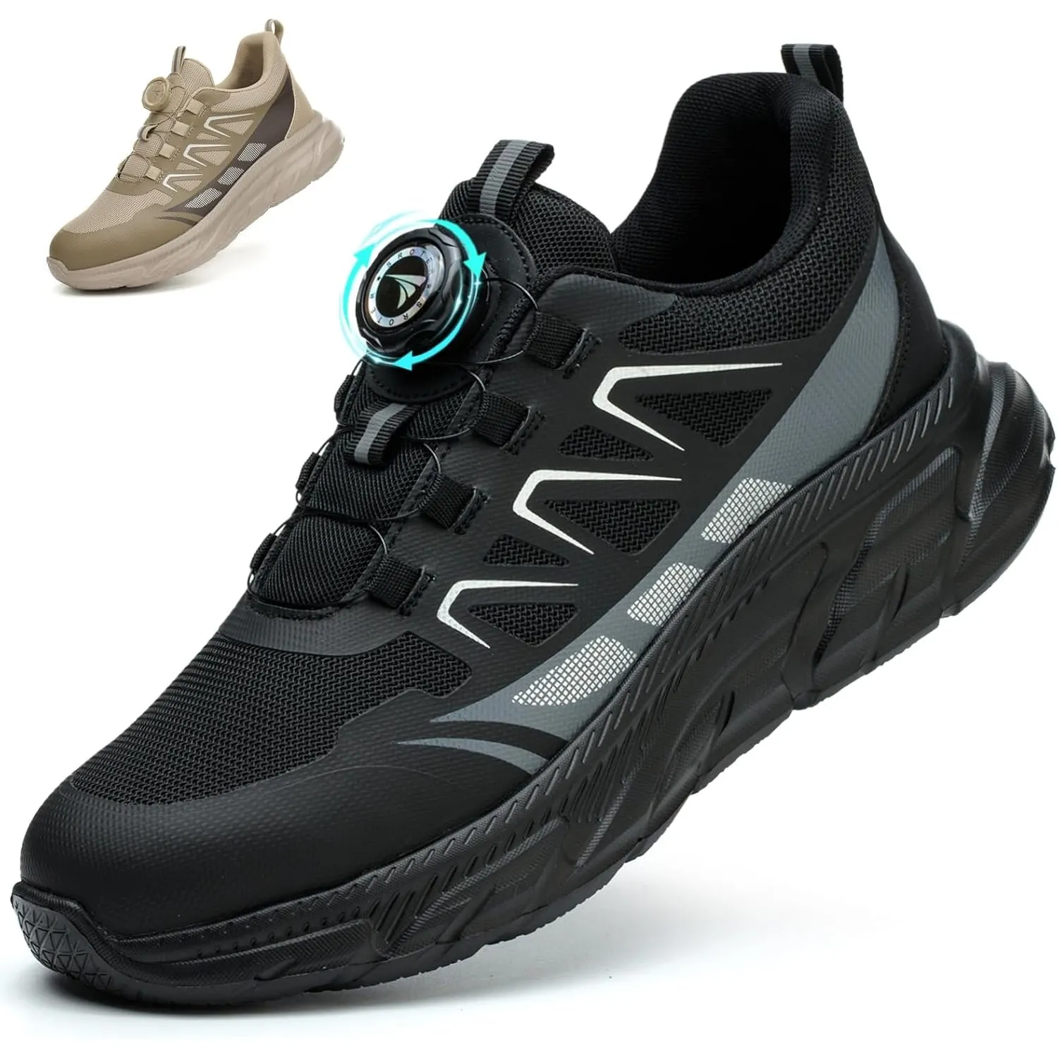 RASEARY Sicherheitsschuhe Arbeitsschuhe Herren Damen Bequem Stahlkappenschuhe Leicht Atmungsaktiv Industrielle Arbeitss…