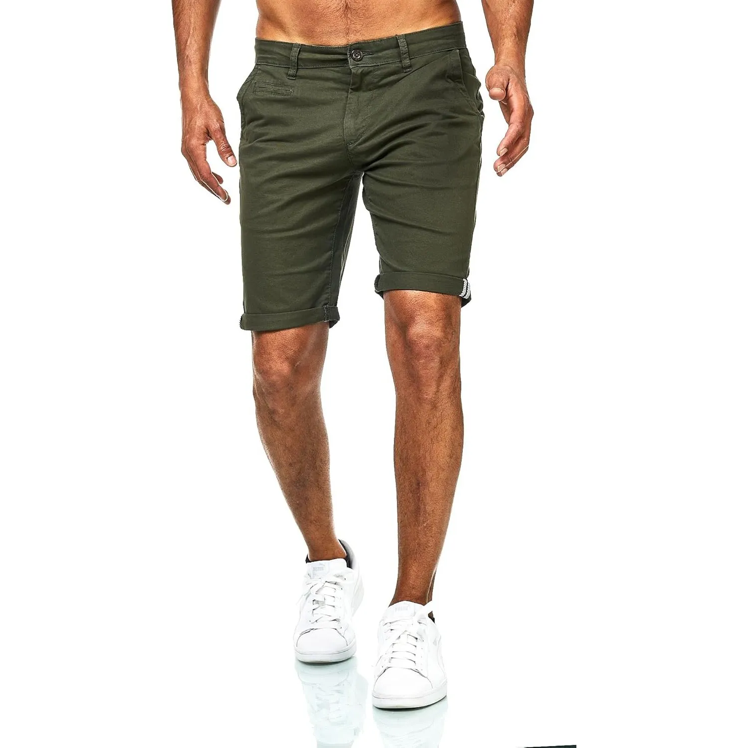 D’MARO Herren Chino Shorts Slim Fit – Sommerhose mit Stretch – Bequeme Bermuda aus Baumwolle – Pflegeleicht & Modern