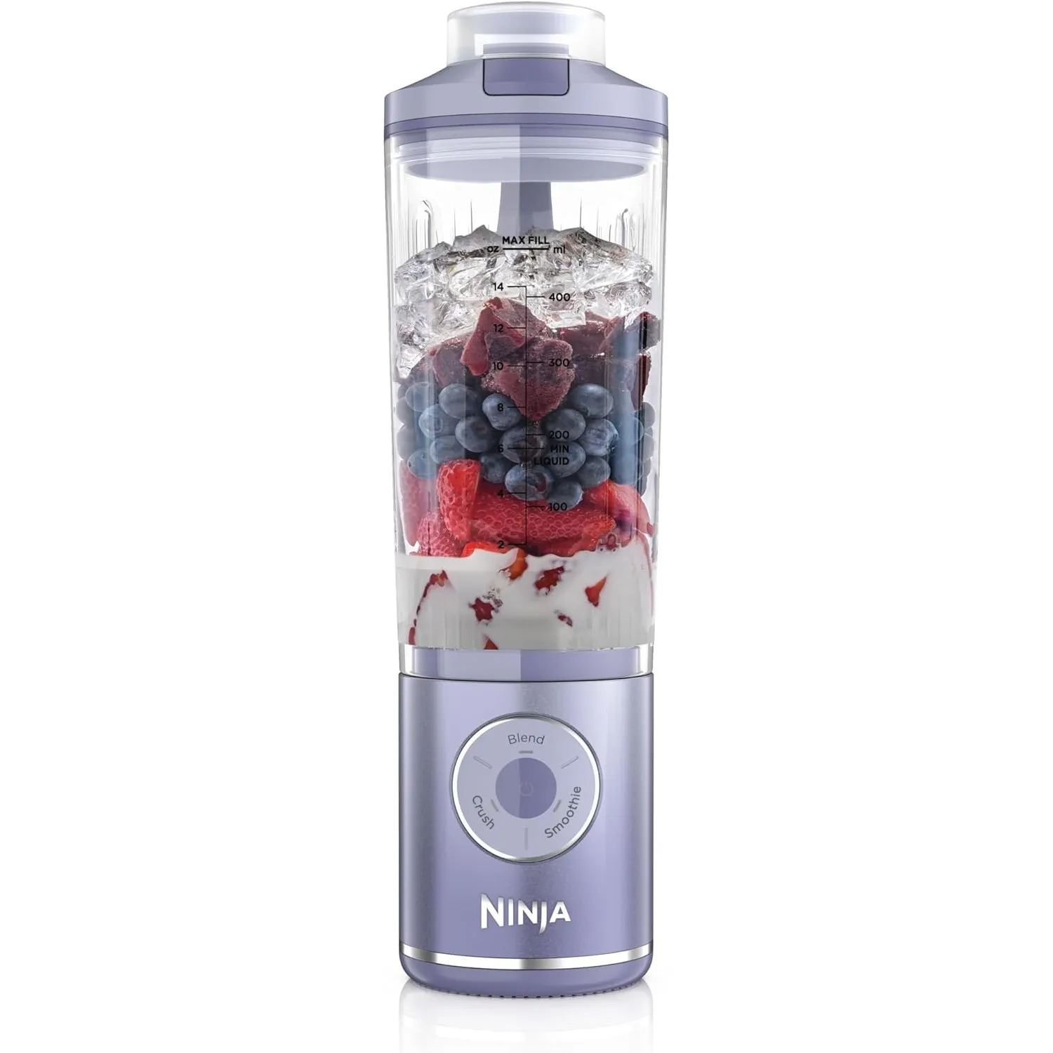 Ninja Blast Max Tragbarer Mixer/Blender/Smoothie Maker, 570 ml, wiederaufladbar, Mixbecher & auslaufsicherer Deckel, 3 …