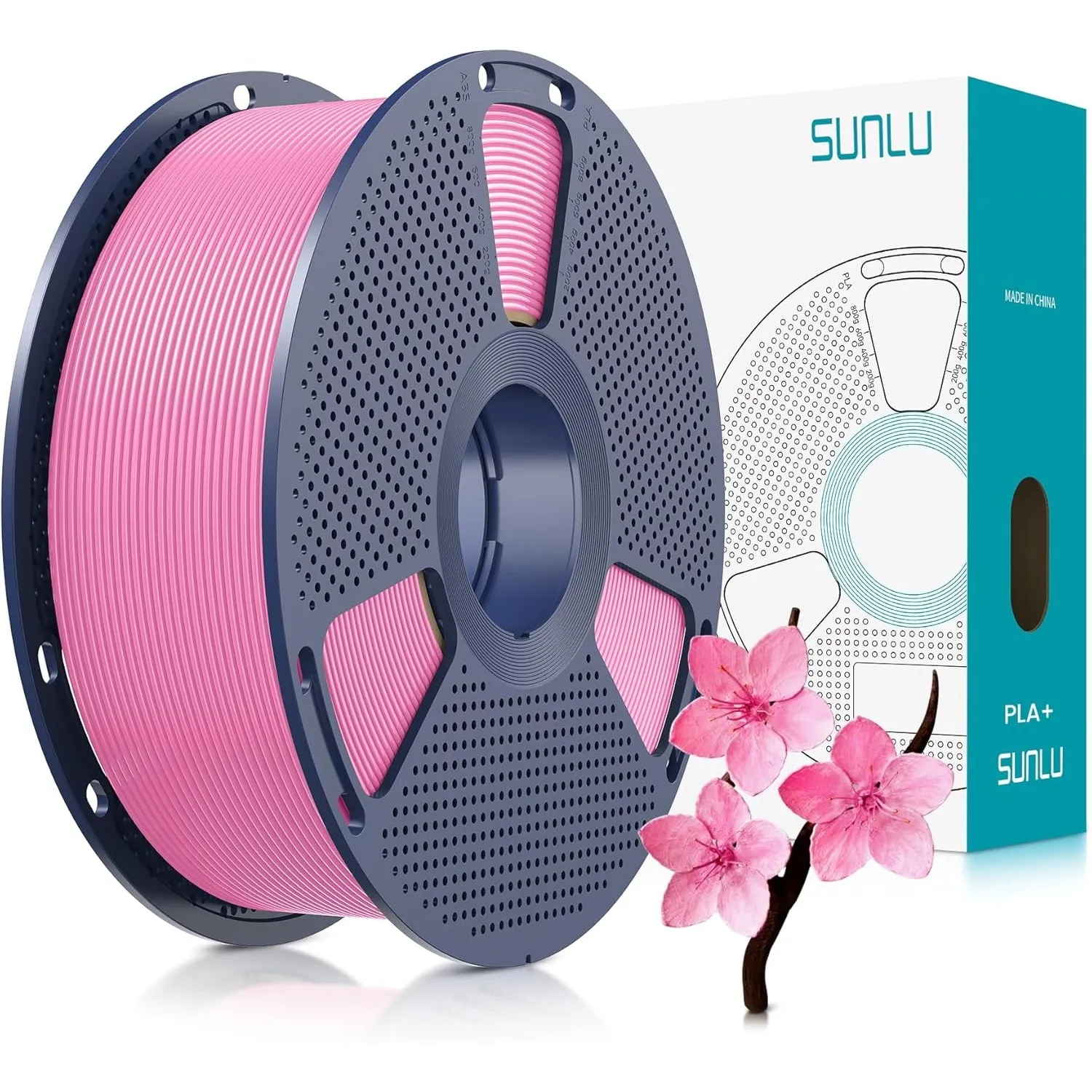 SUNLU PLA+ Filament 1.75mm, PLA Plus 3D Drucker Filament 1KG Rosa