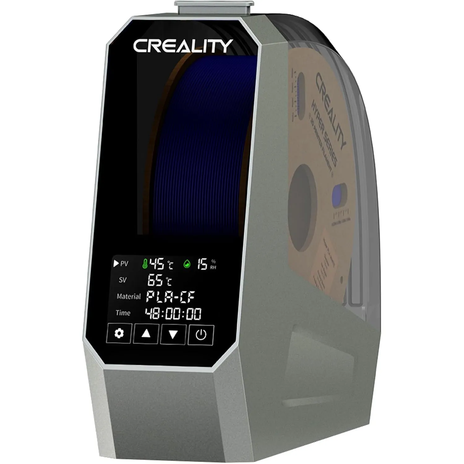 Creality Space PI Filament Trockner Offiziell, 3D-Drucker Dry Box mit Ventilator, 360° Heizung Dehydrator, für 1.75/2.8…