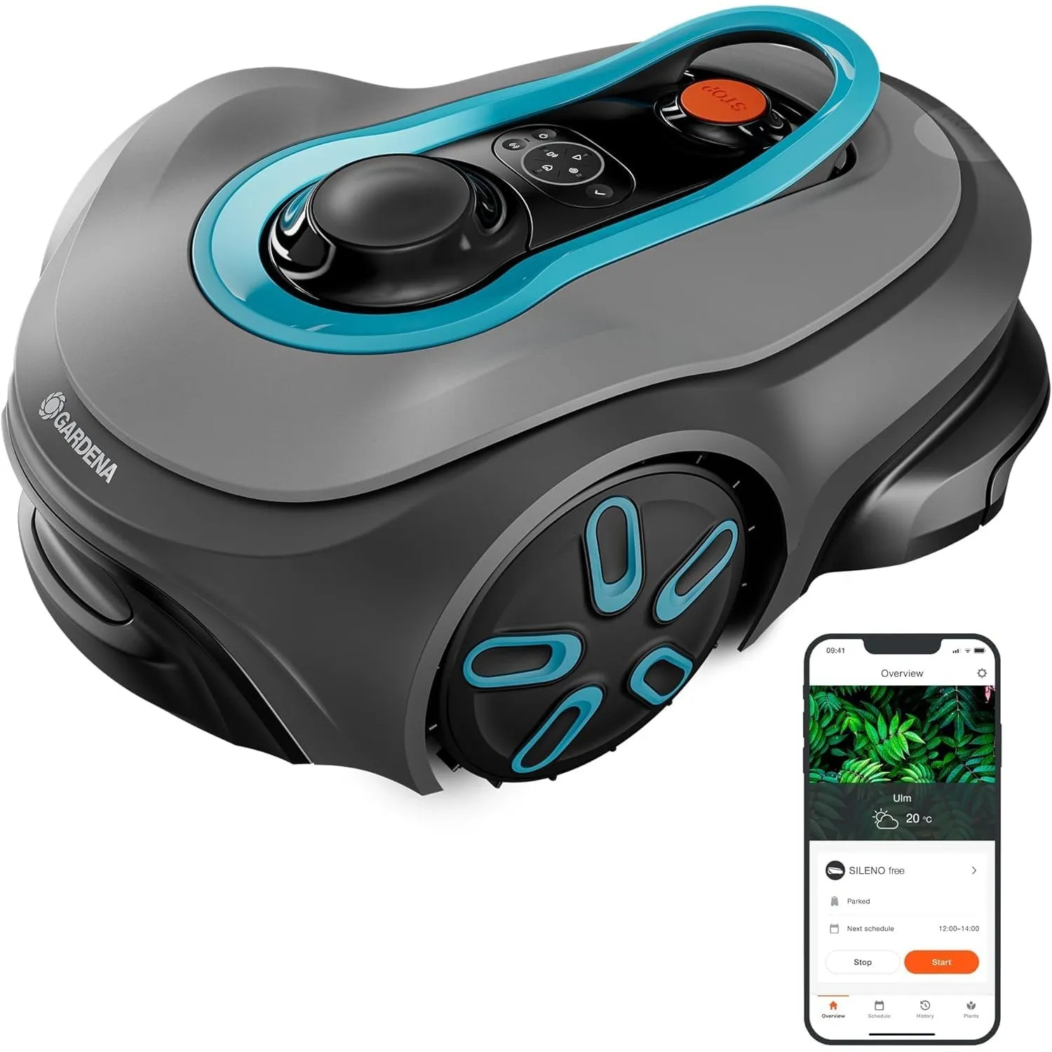 Gardena smart SILENO Free Set 750 m² Mähroboter, kabellos, für Rasenflächen bis 750 m², LONA Intelligence, ohne Begrenz…