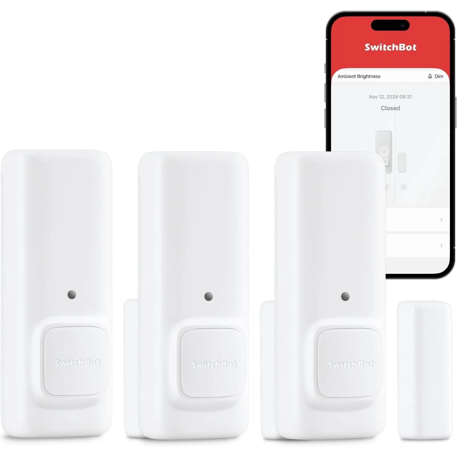 SwitchBot 3er-Pack Türsensor, Fenstersensor, Fensterkontakt, App-Alarm