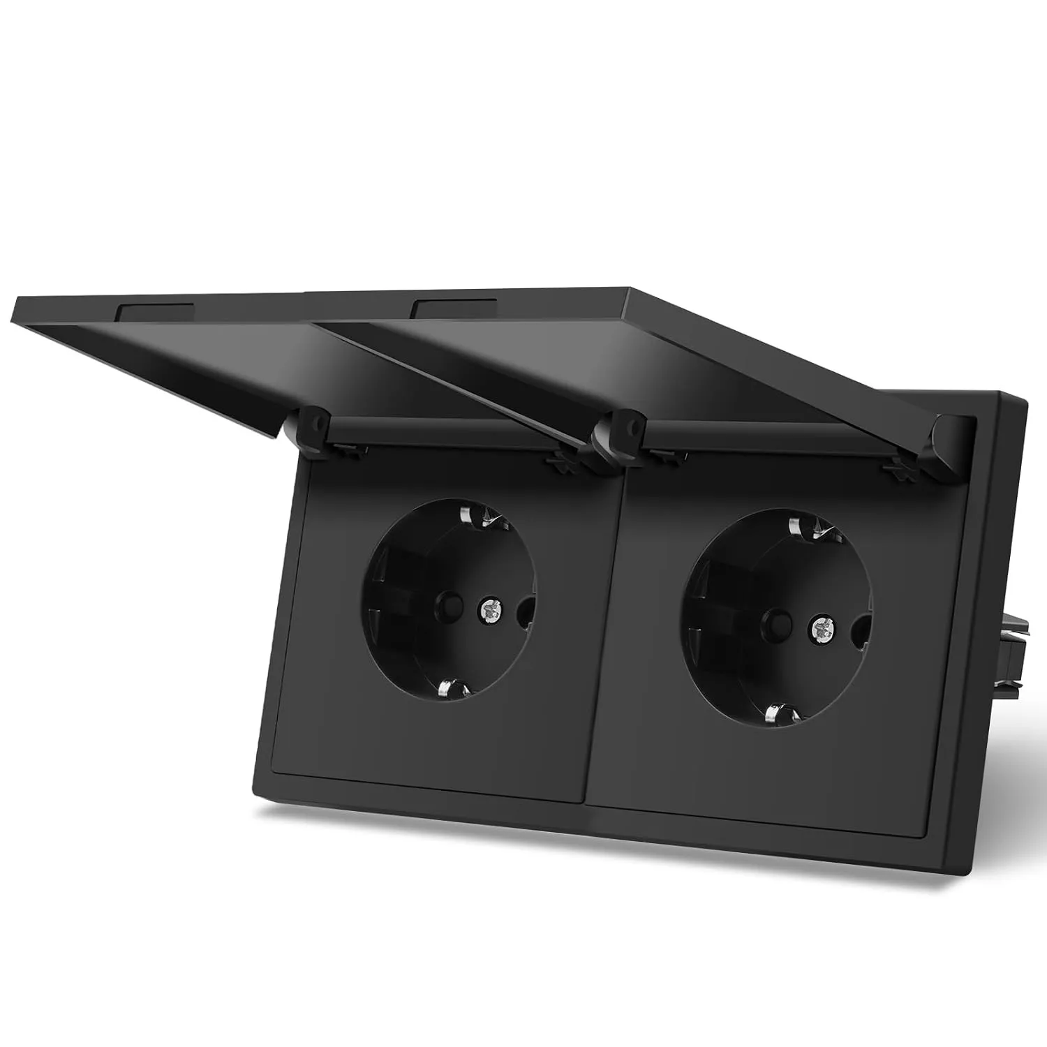 Schuko Steckdose EU-Standard 2 Fach Feuchtraum Unterputz Steckdose Einfache Installation 80mm*150mm 3-Draht Erforderlic…