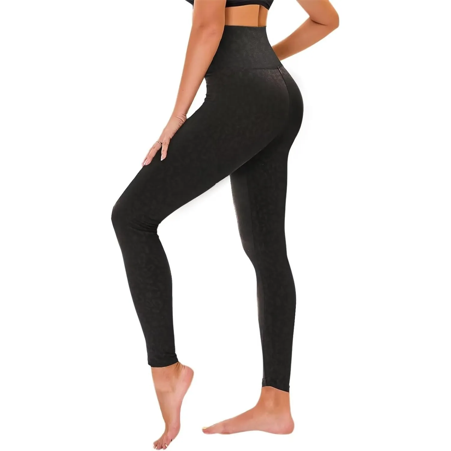 TNNZEET High Waist Leggings Damen Elastische Leggins Weiche Sporthose Gym