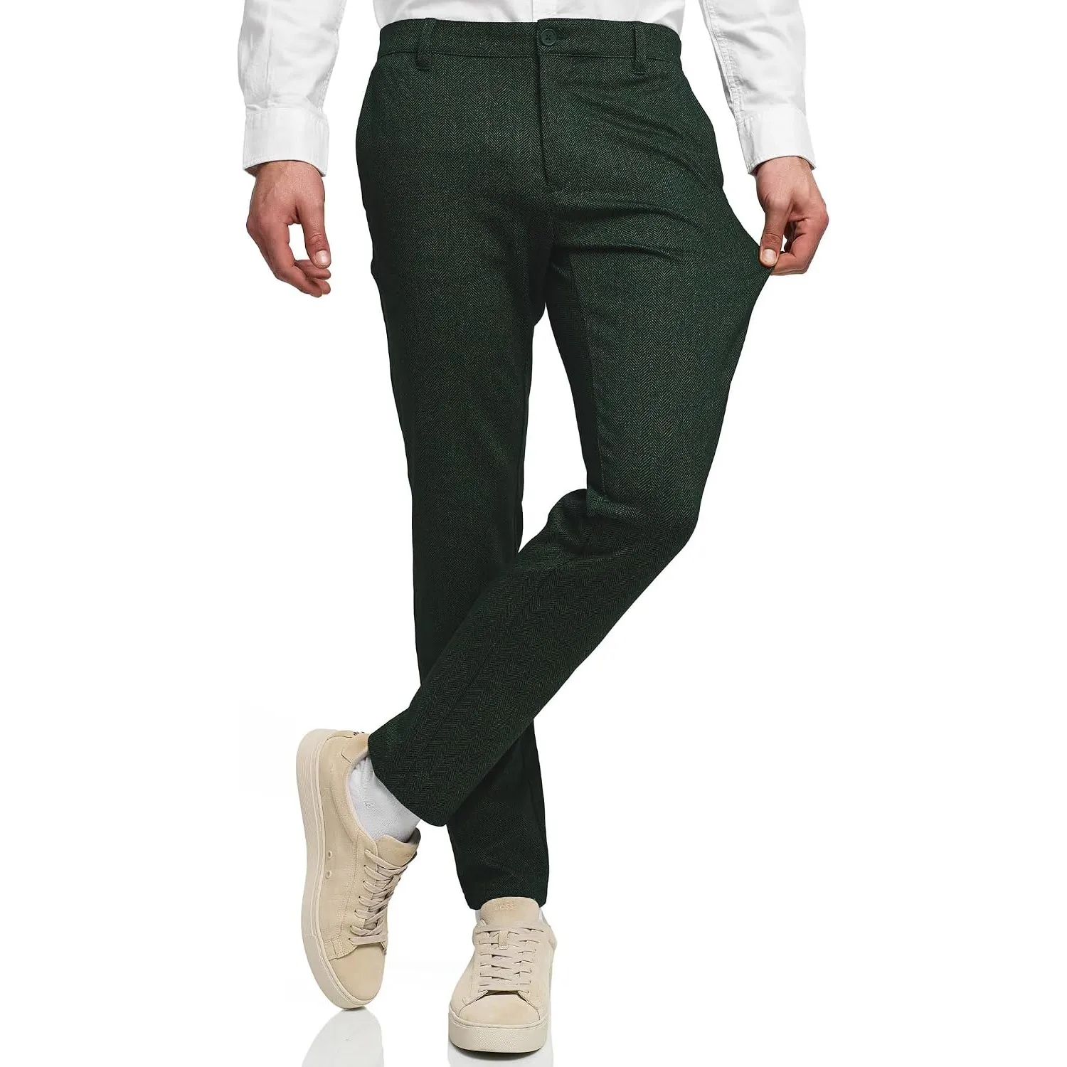 Indicode Herren Rodekro Performance Pants Chinohose Stoffhose mit Stretch