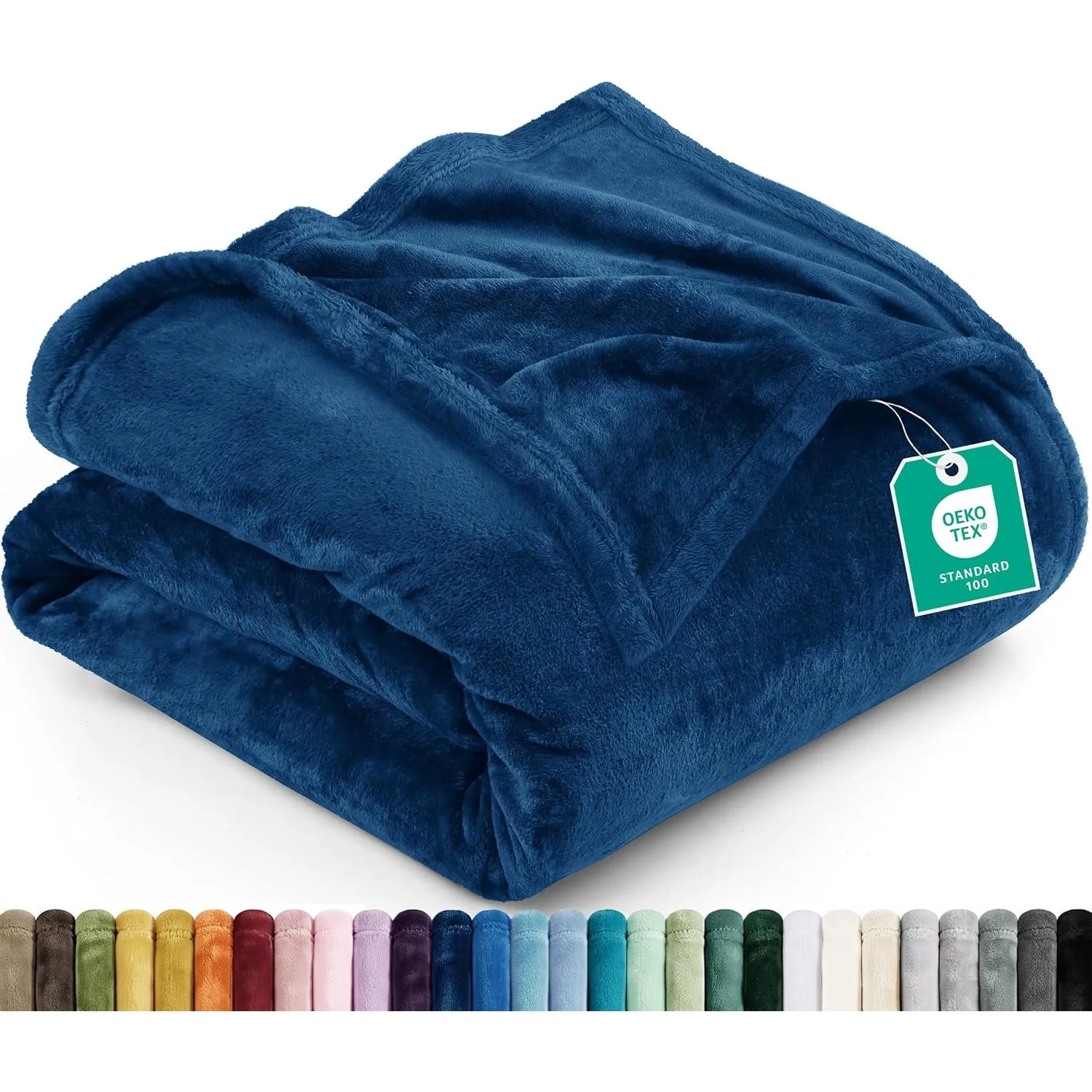 Utopia Bedding Kuscheldecke flauschig Fleecedecke [150x200 cm, Marine]