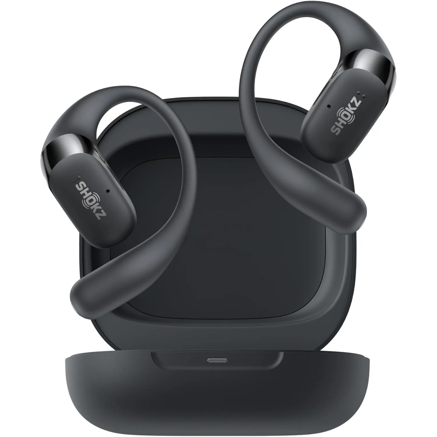 SHOKZ OpenFit 2 Open-Ear-Kopfhörer mit Ohrbügel, 48 Std. Akku,Schwarz
