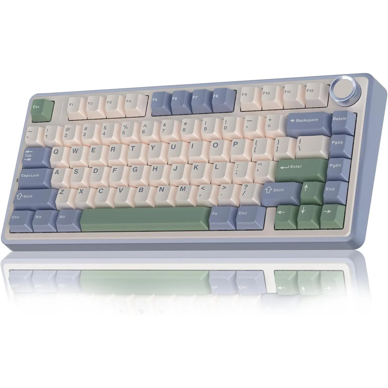 AULA F75 Mechanische Tastatur Gaming,2.4GHz/Type-C/BT5.0 Mechanical Keyboard mit Knopf,Fünfschichtige Gefüllte Struktur…