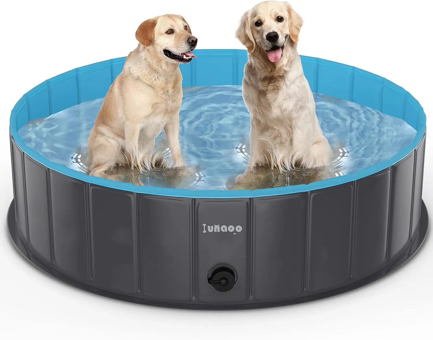 Hundepool fur Große Hunde, Faltbare Schwimmbecken Hund Planschbecken Dog Pool, Tragbar PVC Hundebadewanne Hundeschwimmb…