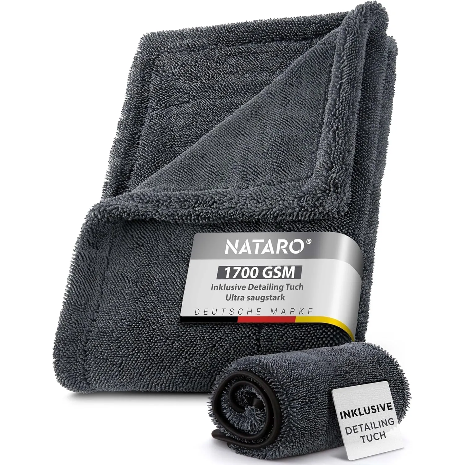 NATARO® MEGA Dry it. XXL Premium Auto Trockentuch – 1700 GSM, 50x80cm, höchste Saugfähigkeit, weiches Microfasertuch, f…