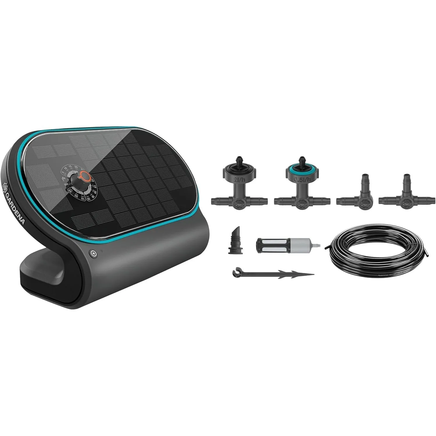 Gardena AquaBloom L Set, autarkes Bewässerungssystem für Balkon, Terrassen und Hochbeete, ohne Wasser- oder Stromanschl…