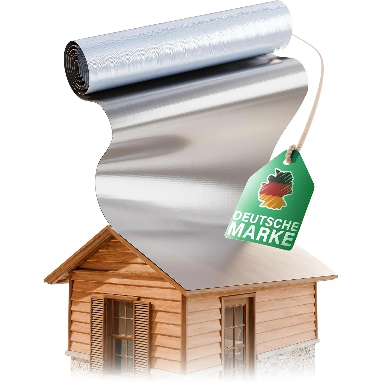 SMABIX® Dachfolie Aluminium 5x1m, selbstklebend mit starkem Bitumenkleber [EINFACHE ANWENDUNG], alternativ zu Dachpappe…