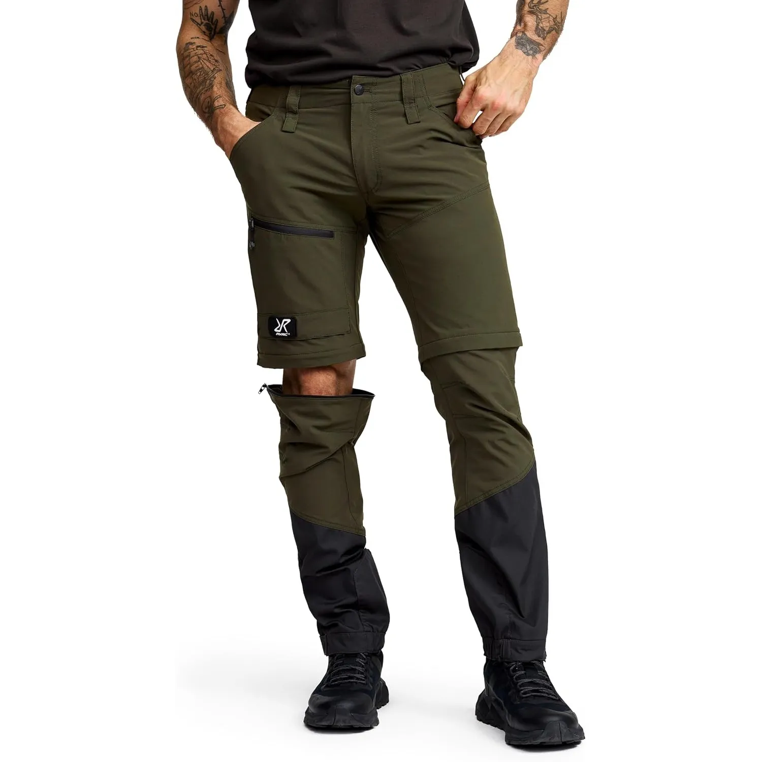 RevolutionRace Range Pro Stretch T Zip-Off Pants für Herren, Wandelbare Wanderhosen für Outdoor-Aktivitäten