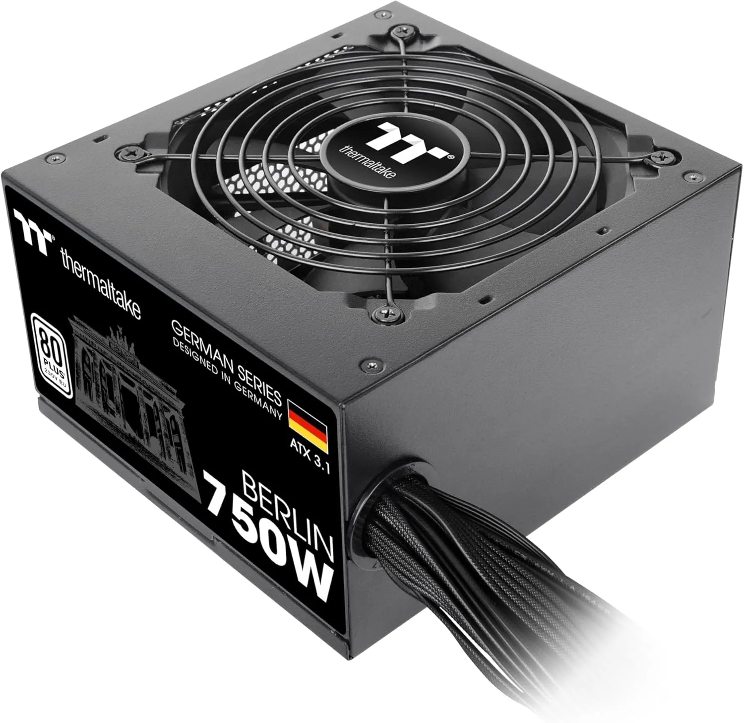 Thermaltake Berlin 750W Netzteil | ATX 3.1 | 12V-2 * 6 Pin | 80Plus Weiß Zertifiziert | geräuscharmer Betrieb | German …