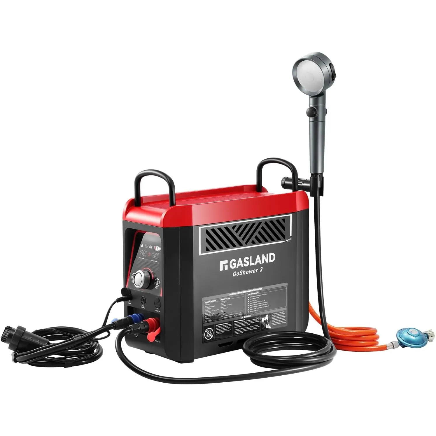 GASLAND Go Shower G3 Pro-DE Gas Durchlauferhitzer, Propan/Butan(50mbar) Wassererhitzer für den Außenbereich, mit wieder…