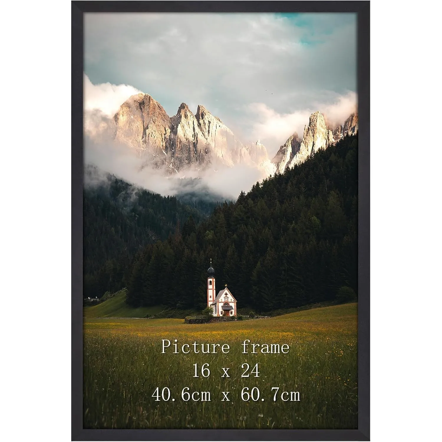 Giftgarden Schwarze Bilderrahmen 40x60 cm - Aluminium Rahmen