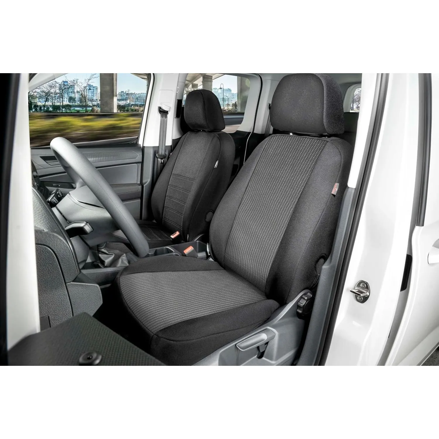 WALSER Transporter Sitzbezüge Auto für VW Crafter, Mercedes Sprinter, 1 Einzelsitz Fahrer (Aussparung Armlehne rechts),…