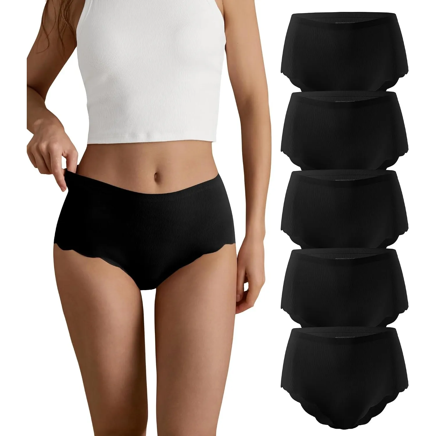 SHARICCA Seamless Slip Damen Unterwäsche Frauen Unterhosen Damen Nahtlos | Nahtlose Unterwäsche Damen Hohe Taille Under…
