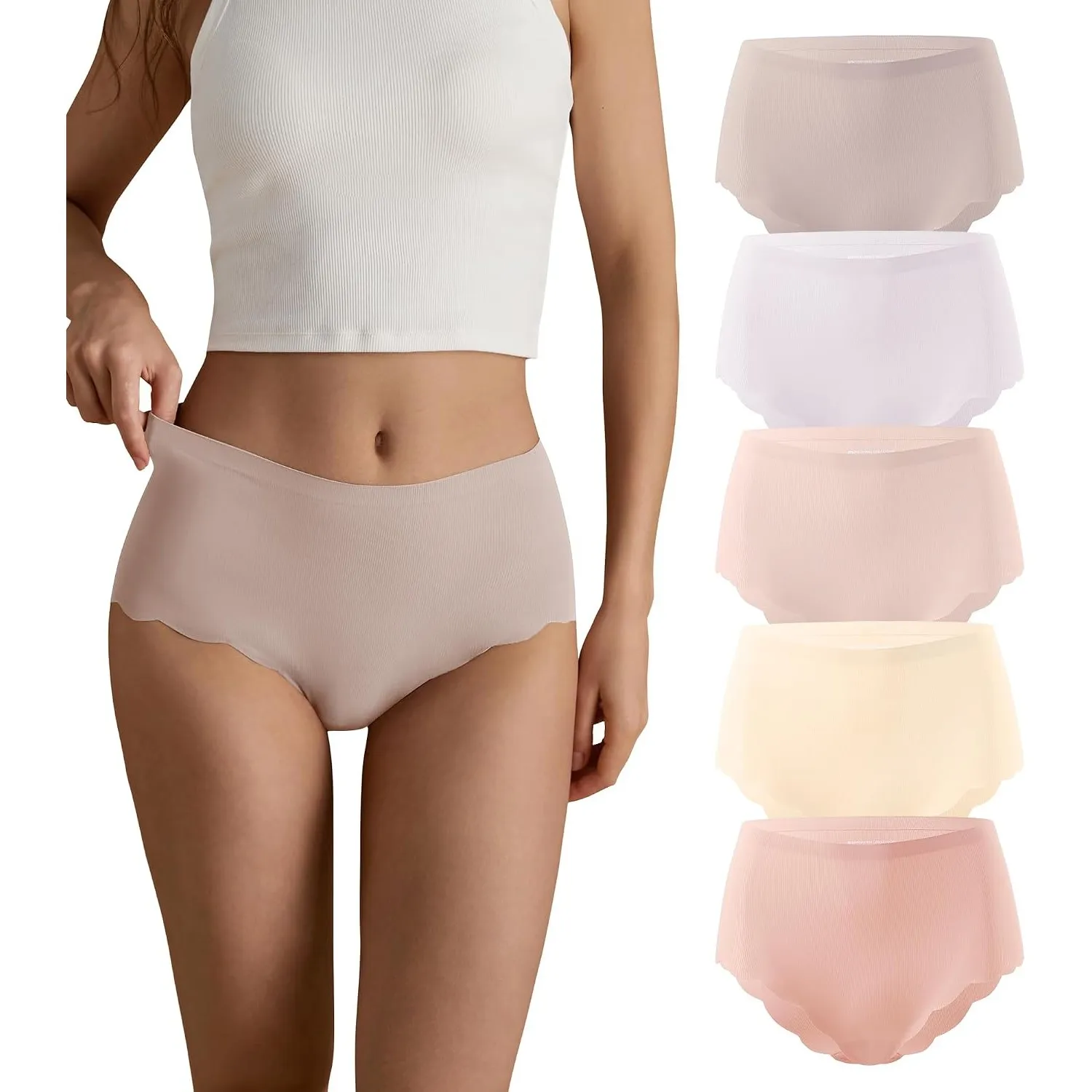 SHARICCA Seamless Slip Damen Unterwäsche Frauen Unterhosen Damen Nahtlos | Nahtlose Unterwäsche Damen Hohe Taille Under…