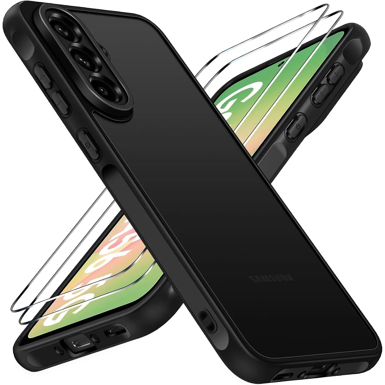 iVoler Hülle für Samsung Galaxy A56 5G mit 2 Stück Panzer Schutz Glas, [Militärstandard] Stoßfest [Kameraschutz] Handyh…