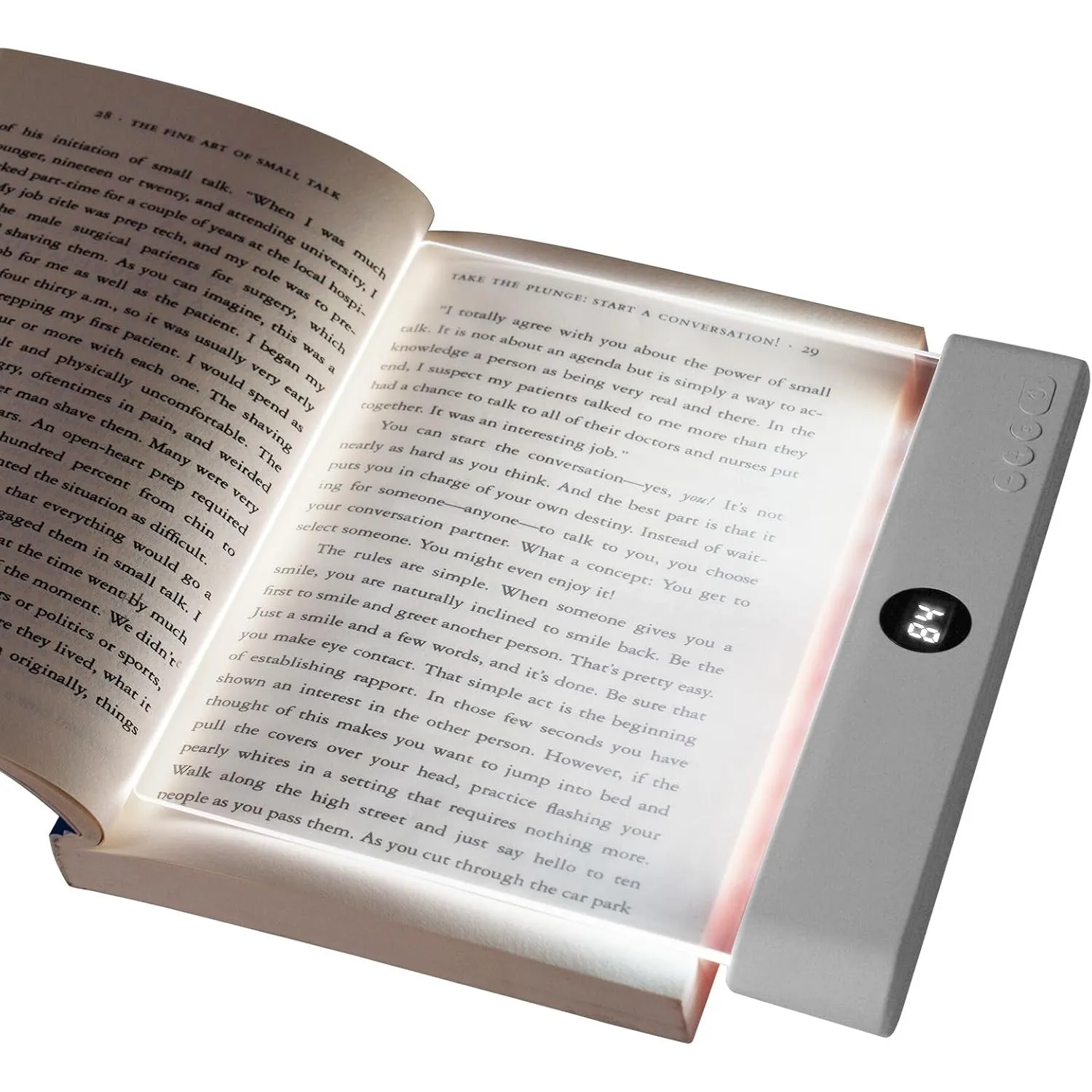 HOTUT Lightwedge Leselampe, tragbare Flaches Buchlicht zum Lesen im Bett bei Nacht, LED Buchlampe, Panel Book Light, Au…