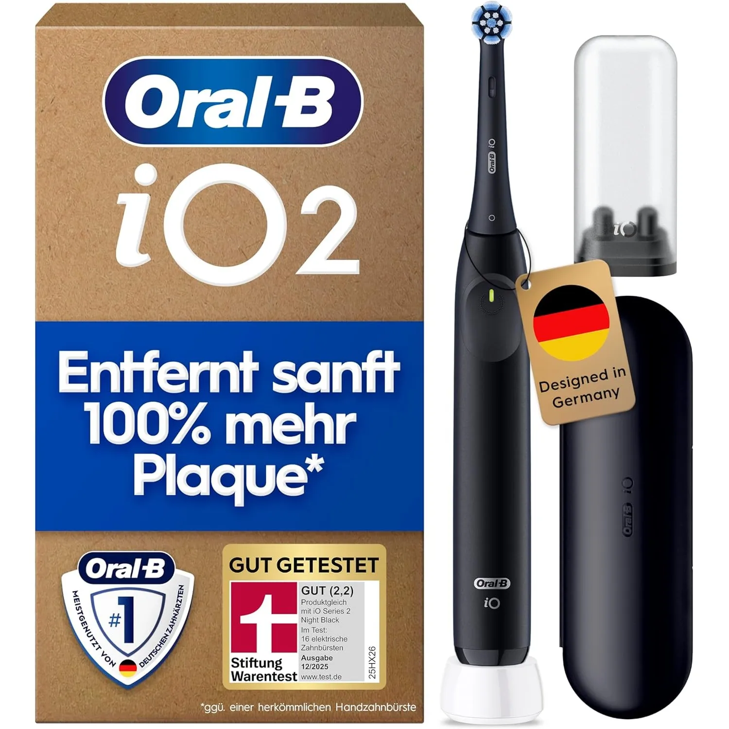 Oral-B iO Series 2 Elektrische Zahnbürste, Schwarz