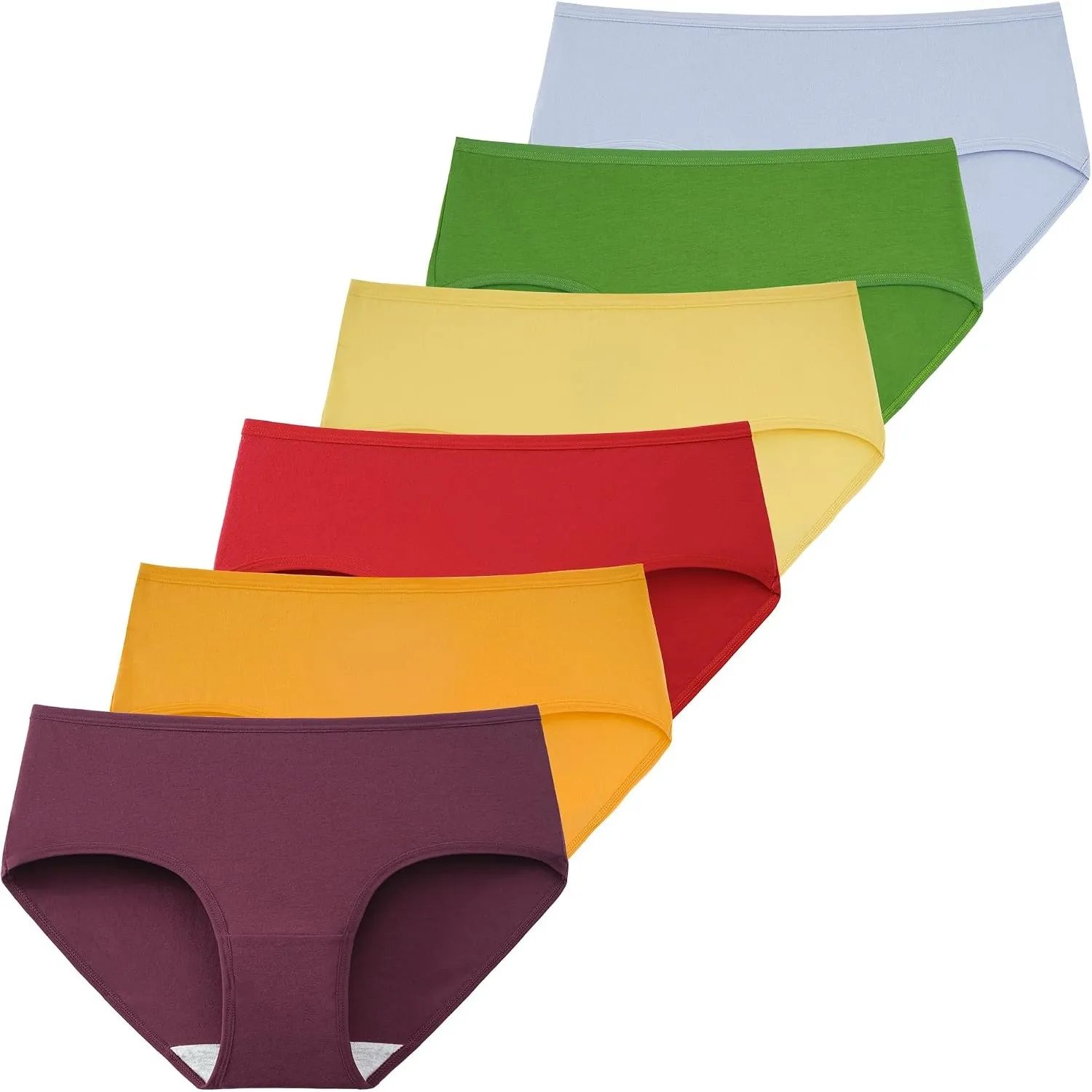 INNERSY Unterhosen Damen Baumwolle Atmungsaktive Hipster Unterwäsche 6 Pack