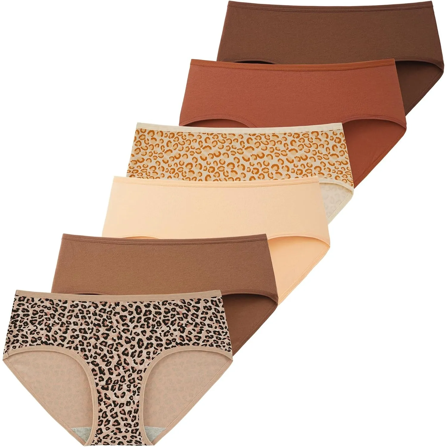 INNERSY Unterhosen Damen Baumwolle Atmungsaktive Hipster Unterwäsche 6 Pack