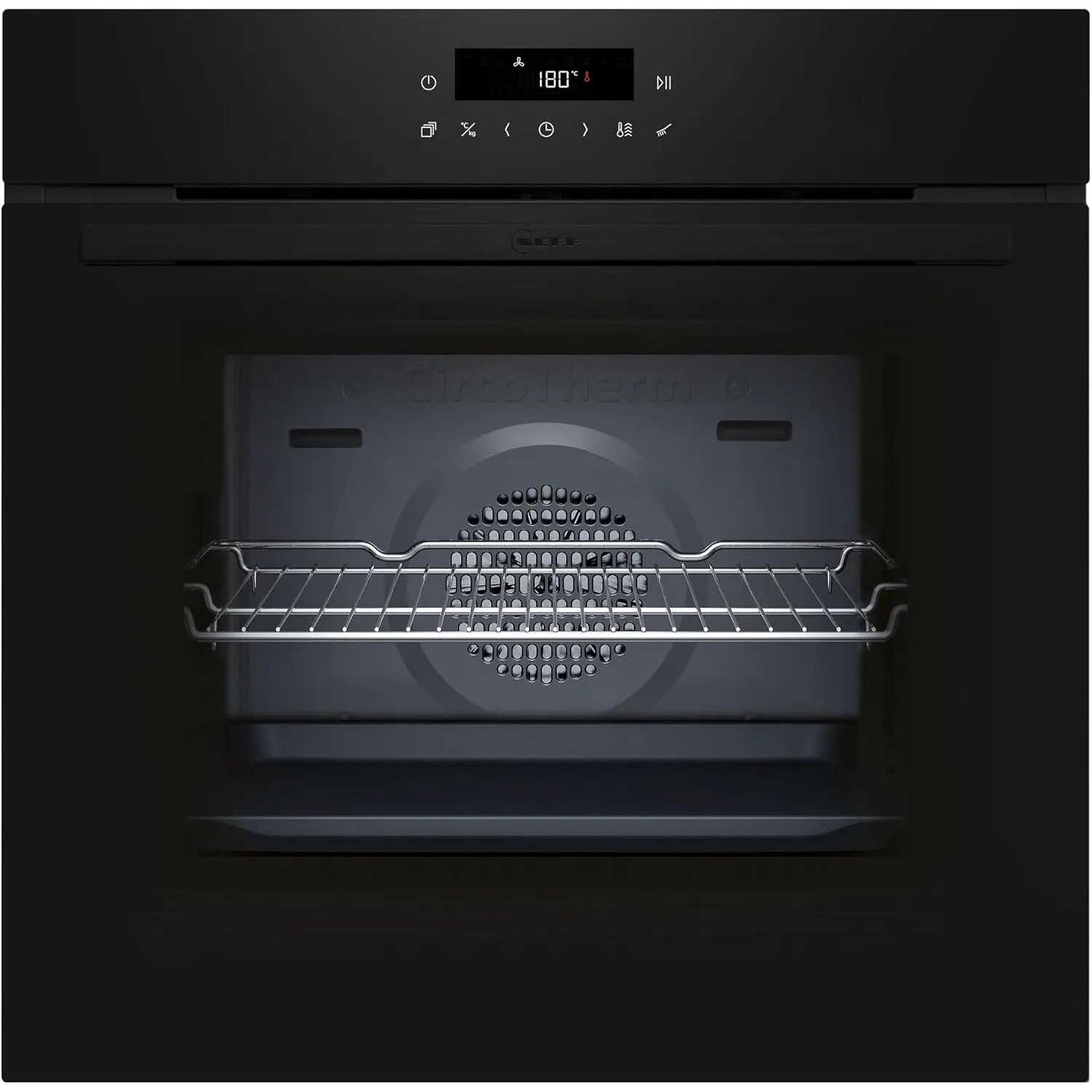 NEFF B2CCJ7BK3, N30, Einbau-Backofen 60 x 60 cm, LED Touch Control, 3D Heißluft, 7 Beheizungsarten, Air Fry und Air Fry…