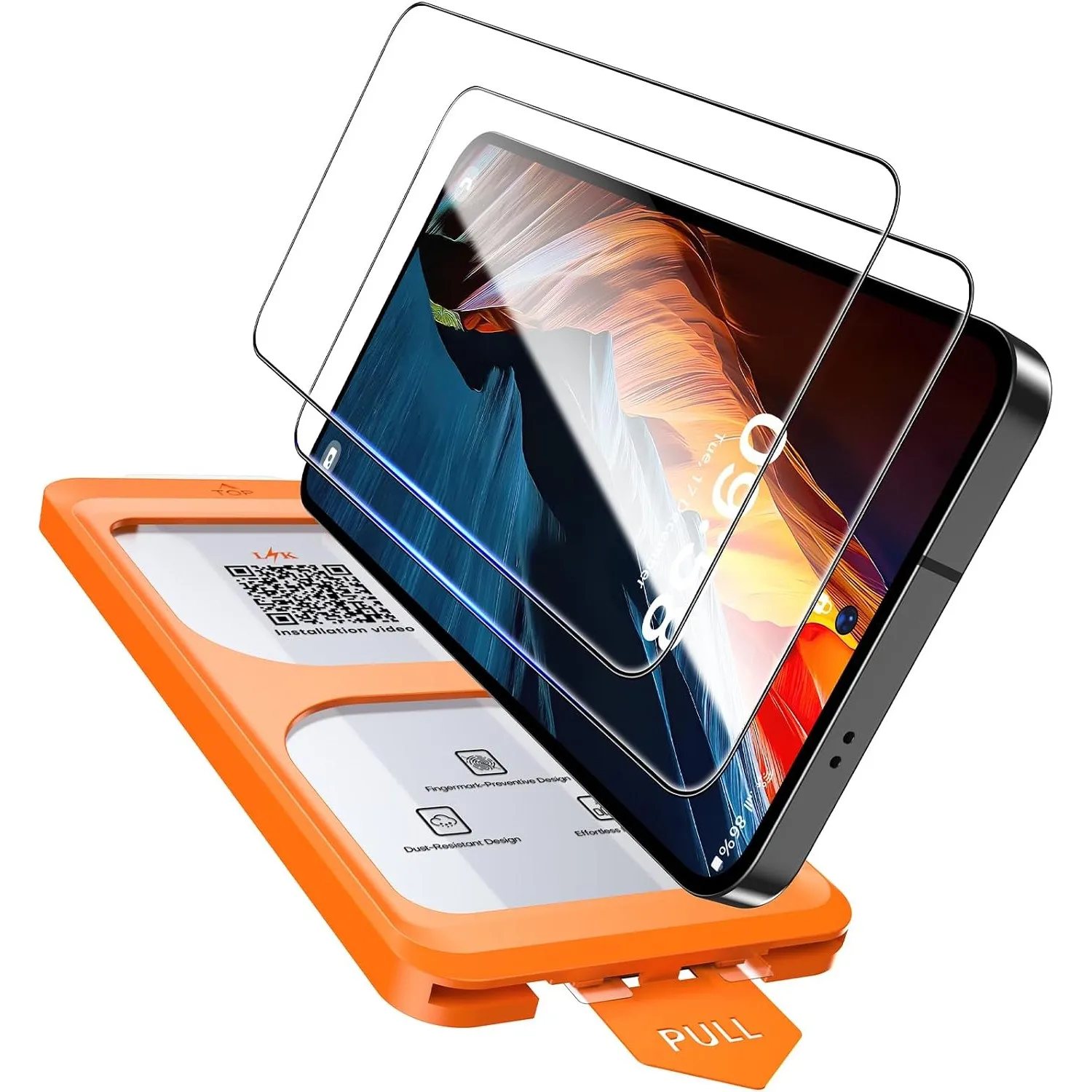 LϟK für Samsung Galaxy S25 für Panzerglas mit 2 Stück HD-Hartglasfolie, [Auto-Installation] Kratzfest für Samsung S25 S…