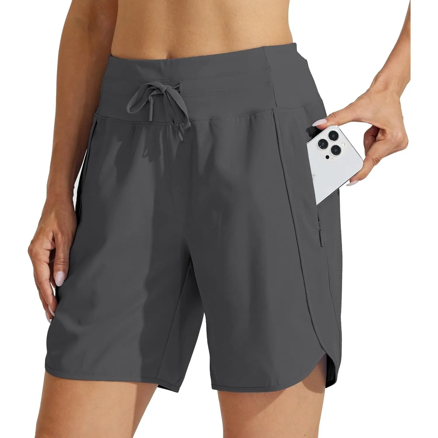 WILLIT Damen Shorts Sporthose Kurz High Waist Laufhose Sommer Laufshorts Schnelltrocknend Wanderhose Kurze Hose Sport F…