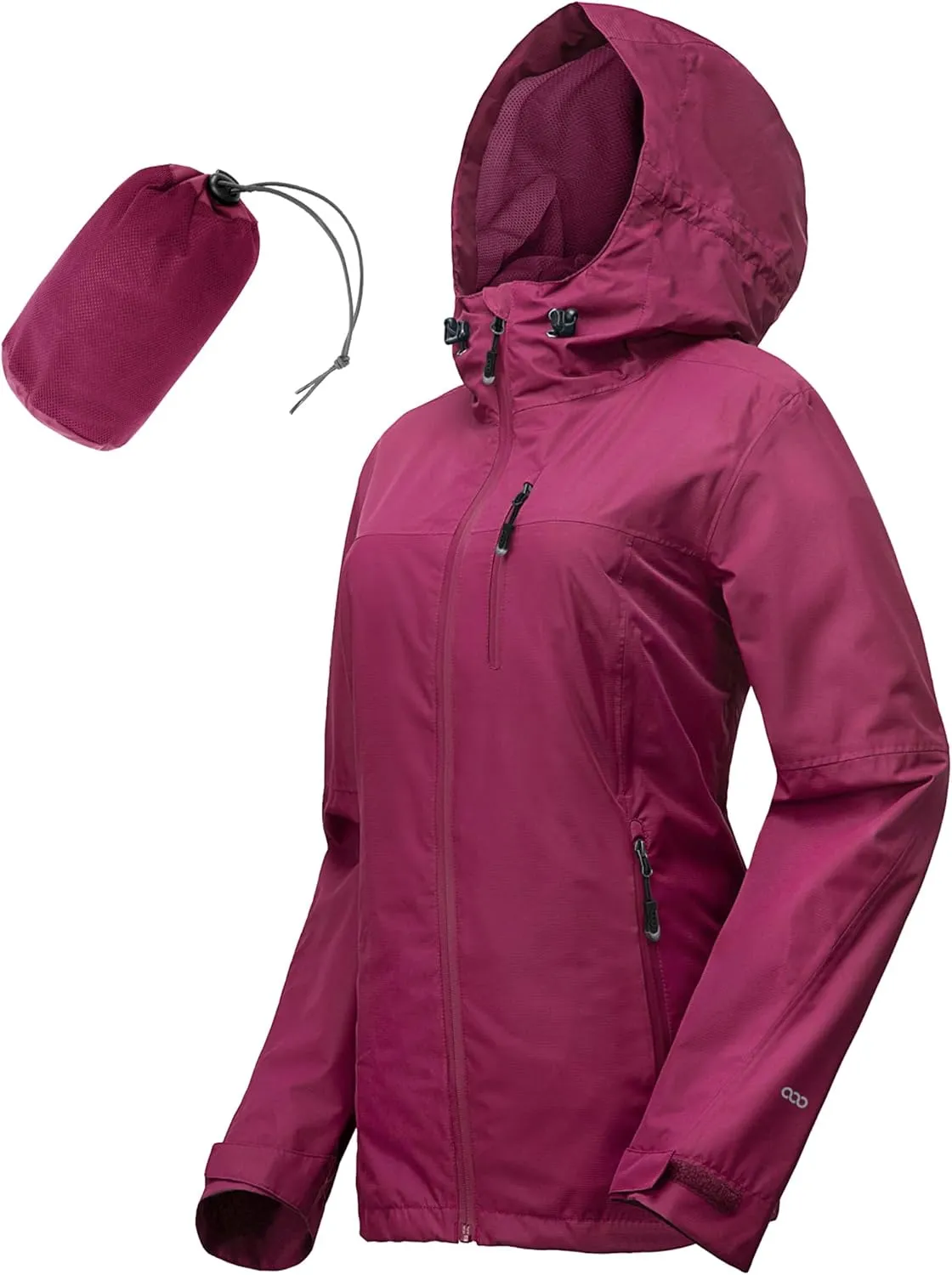 33,000ft Regenjacke Damen Wasserdicht Outdoorjacke Atmungsaktiv Herbst Übergangsjacke Leichte Jacke mit Kapuze Windbrea…