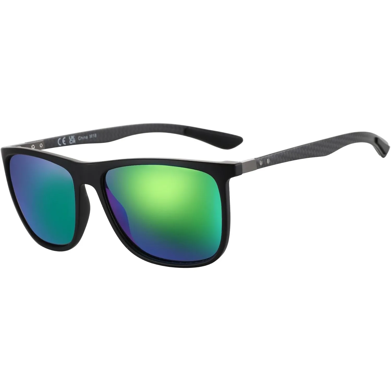 ZENOTTIC Polarisierte Sonnenbrille Herren Kohlefaser Bügel Quadratische Sonnenbrille Fahren Angeln Golf Sport UV400 Sch…