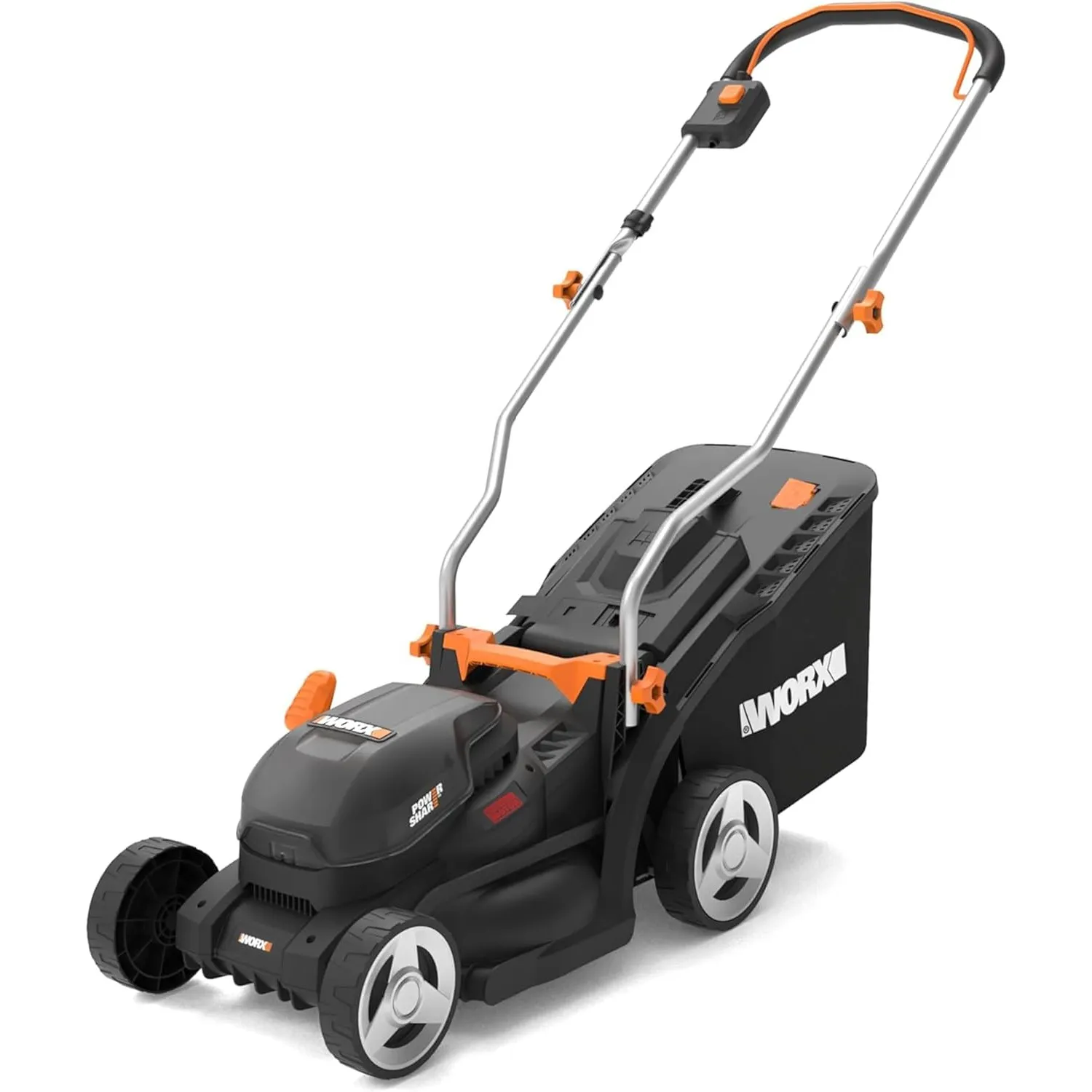 WORX WG733E Akku-Rasenmäher 20V, 33cm Schnittbreite | Leistungsstarker Brushless-Motor, 6 Schnitthöheneinstellungen (25…