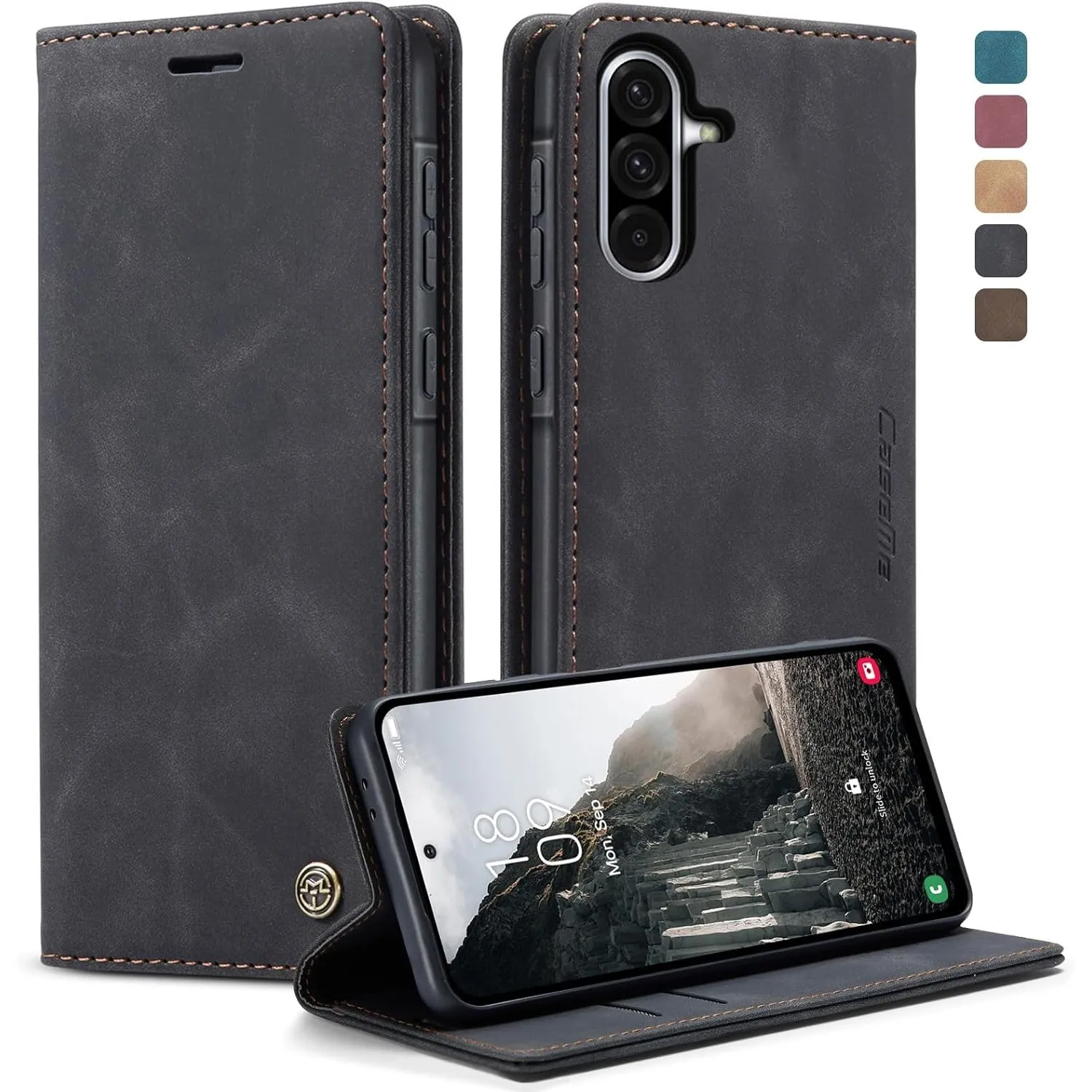 Handyhülle Samsung Galaxy A56 5G hülle Galaxy A56 klapphülle Premium PU Lederhülle Faltbare Handytasche Schutzhülle Kar…