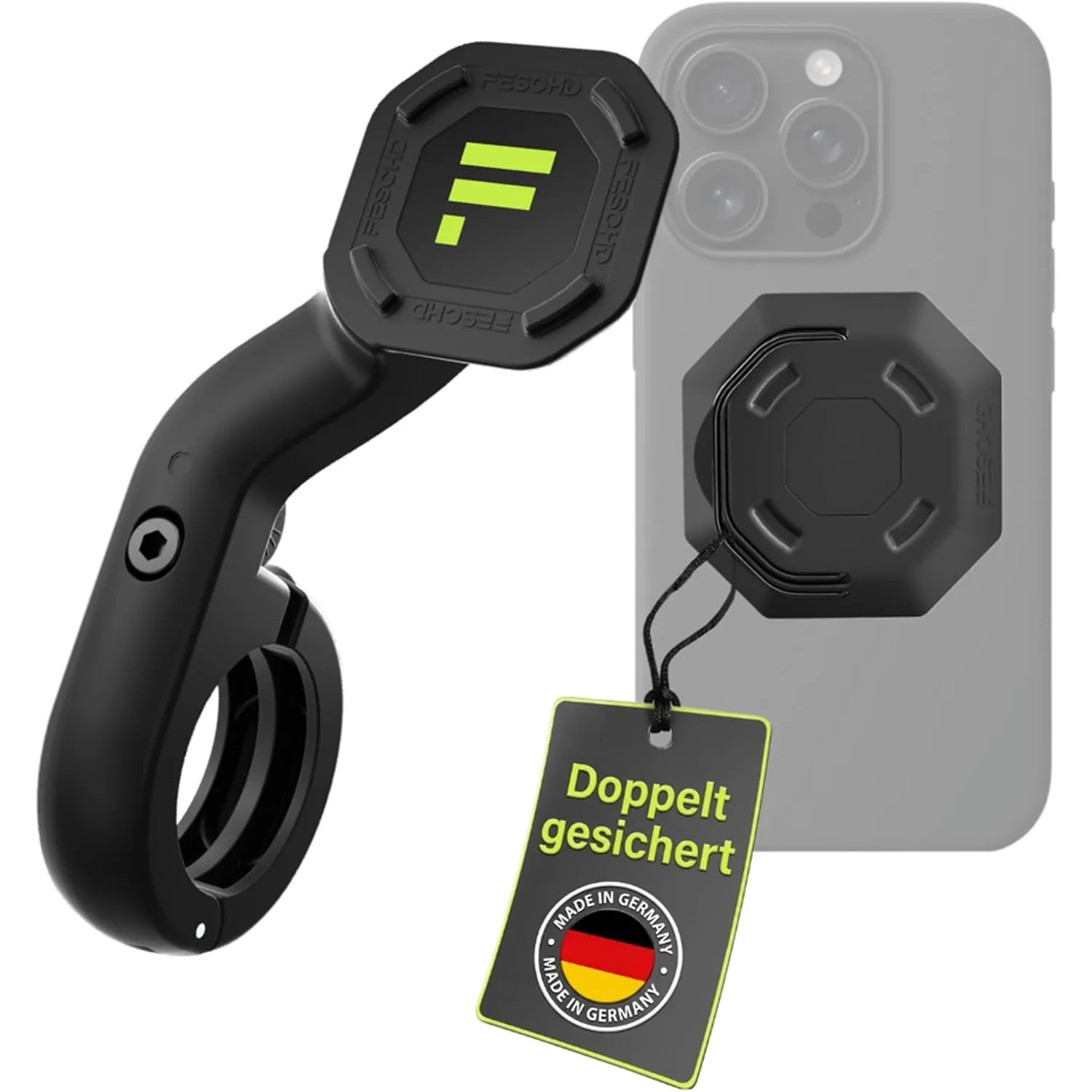 Handyhalterung Fahrrad für alle Smartphones - Fahrrad Handyhalterung mit Doppelsicherung: felsenfester Halt an Allen gä…