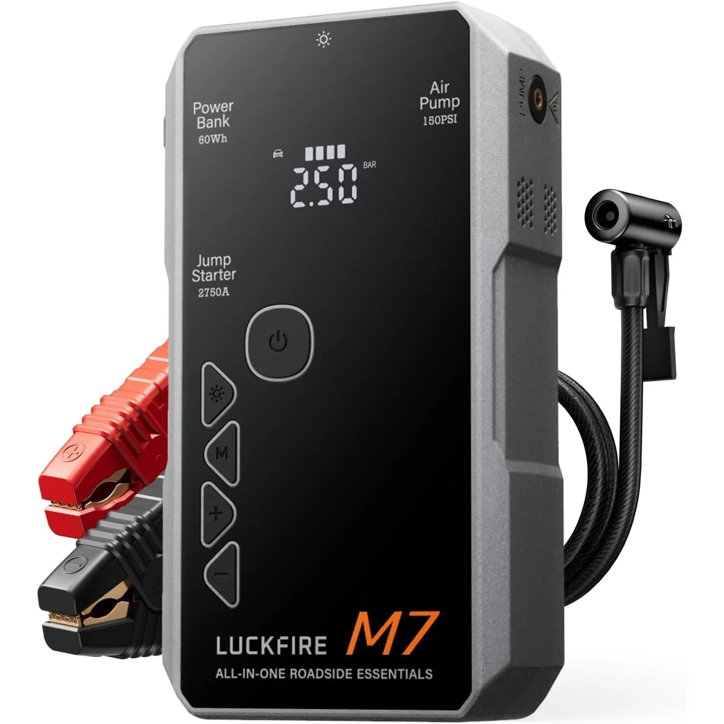 M7 TÜV-zertifizierte Starthilfe Powerbank für Pkw mit Kompressor
