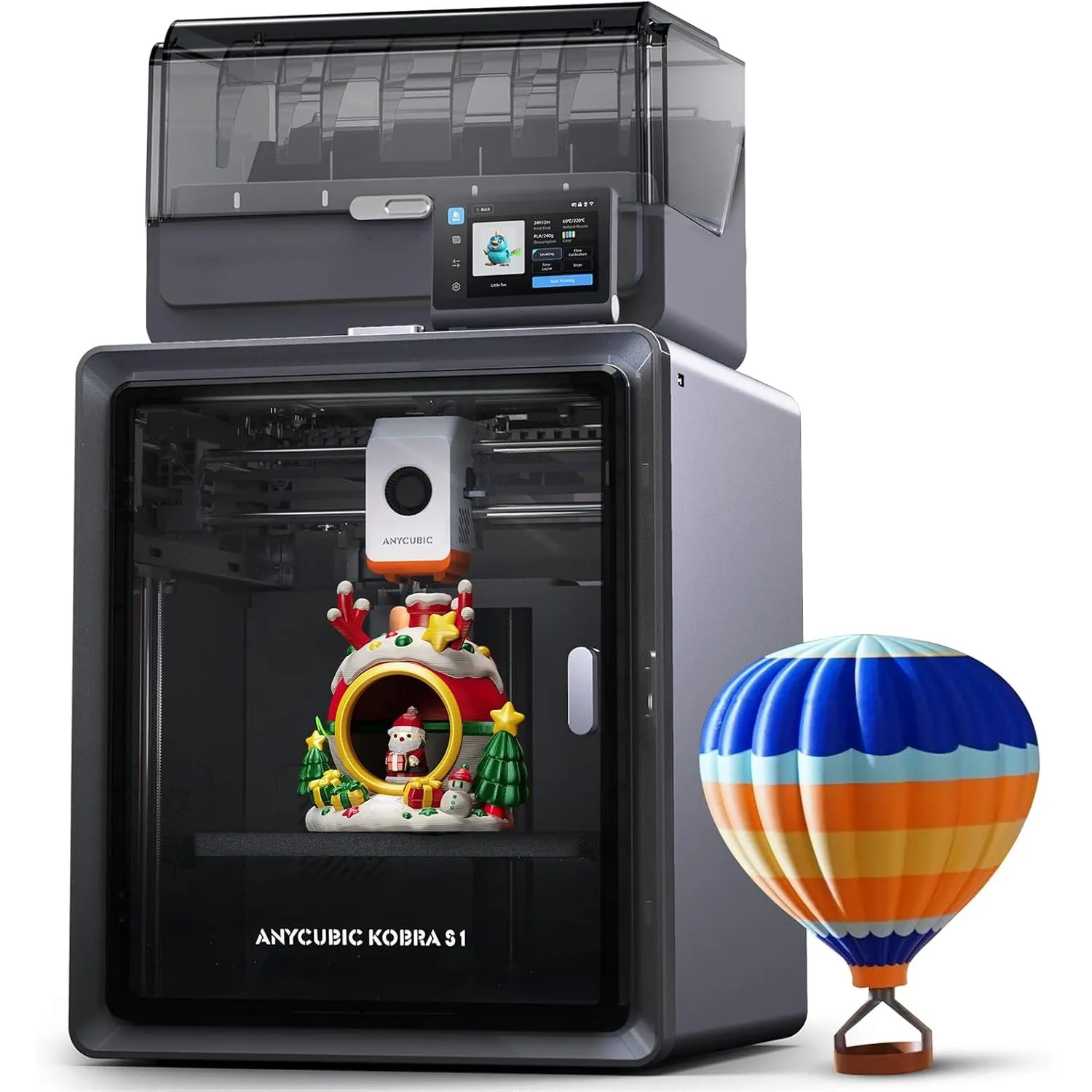 Anycubic Kobra S1 Combo 3D-Drucker, Trocknung Filament während des Drucks | 600 mm/s Hochgeschwindigkeit, Intelligenter…