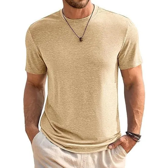 Runcati Herren T-Shirt Rundhals Kurzarm Sommer Oberteile Regular Fit Sport Fitness Funktionsshirt Einfarbig Basic Unter…