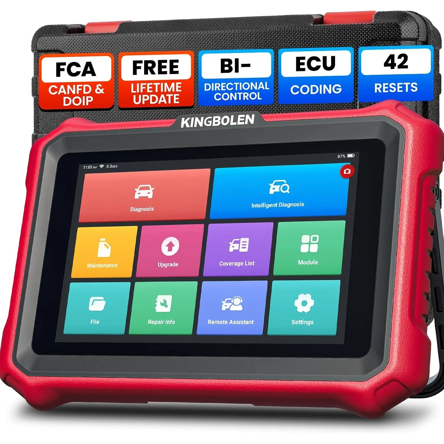 KINGBOLEN K8 Elite Obd2 Diagnosegerät,Alles System Diagnosegerät Auto mit Bi-Direktionale Steuerung,42+ Dienst Zurückse…