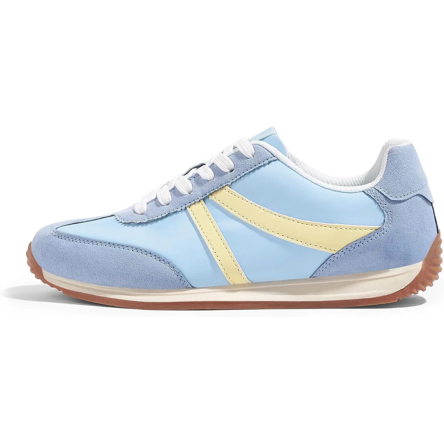 LUCKY STEP Damen Retro Sneaker, Flache Freizeitschuhe