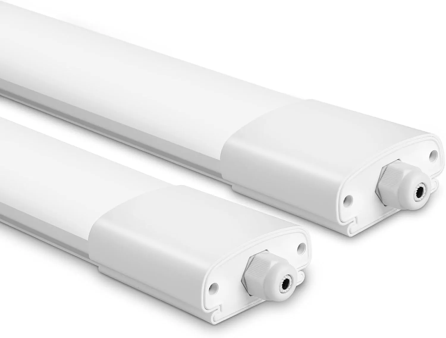 2er Pack LED-Deckenleuchte 60CM, 20W 2200LM Feuchtraumleuchte 4000K Neutralweiß, LED Deckenlampe mit IP65 Wasserfest, LED Lampen Weiß als Wohnzimmerlampe, küchenlampe, Kellerlampe