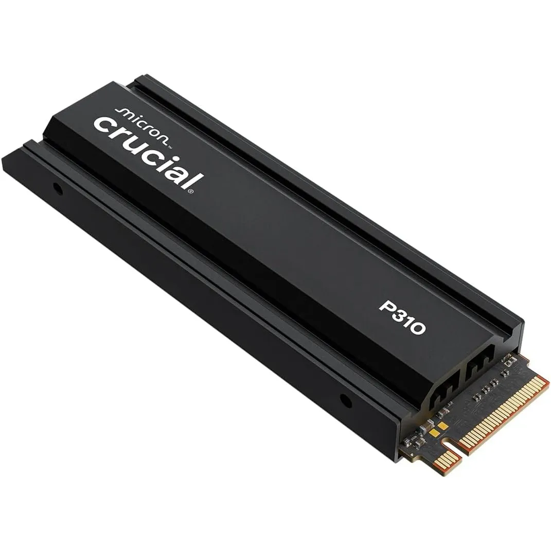 Crucial P310 PS5 SSD 2TB PCIe Gen4 NVMe M.2 Interne Festplatte mit Kühlkörper, bis 7100 MB/s, Gaming für PS5, Desktop P…