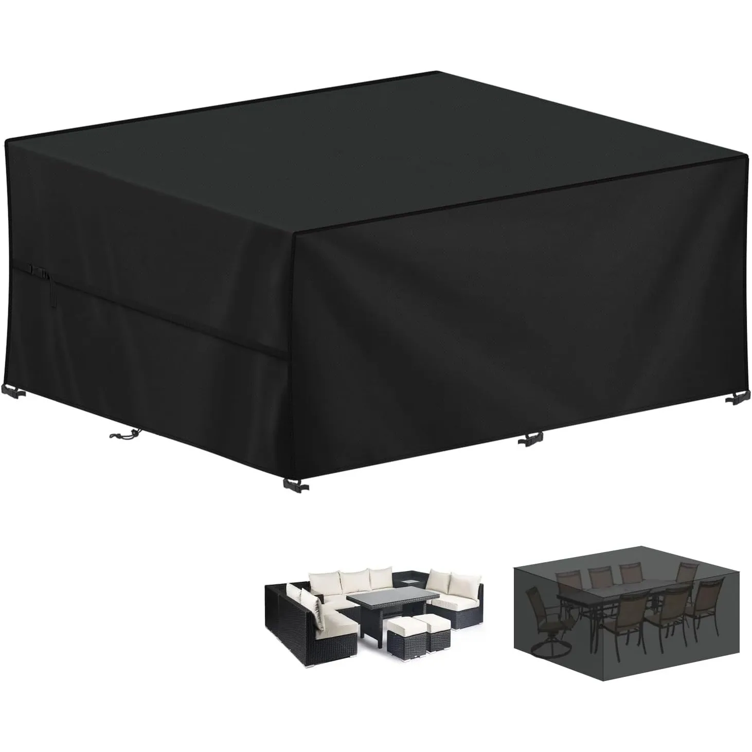 LAMUNI Abdeckung Gartenmöbel Schutzhülle für Gartentische, 300x250x100cm Loungemöbel Abdeckung Wasserdichte Gartenmöbel…
