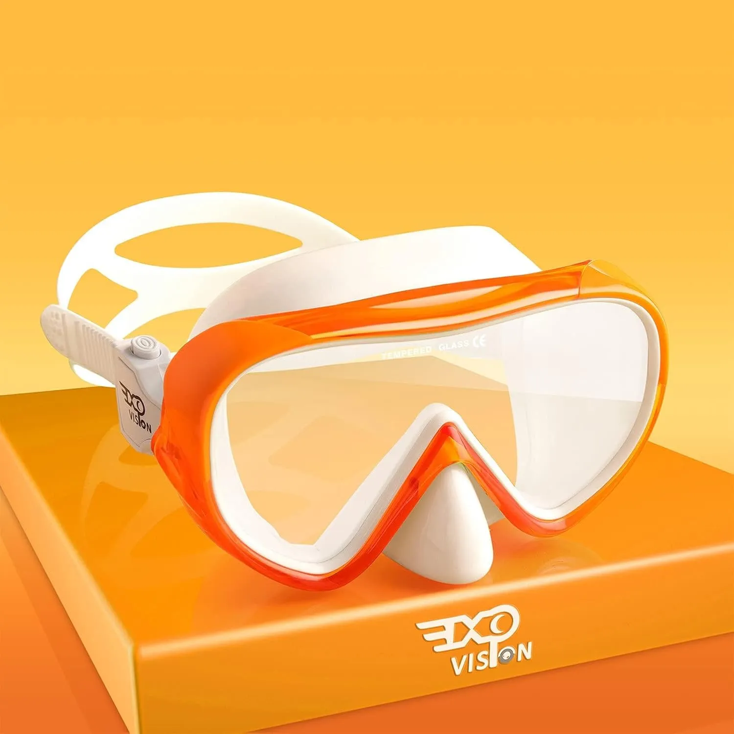 Kinder Taucherbrille 180° Panorama Kind Schnorchelmaske, Anti Nebel Tauchmaske gehärtetes Glas Schwimmmaske Junge Silik…