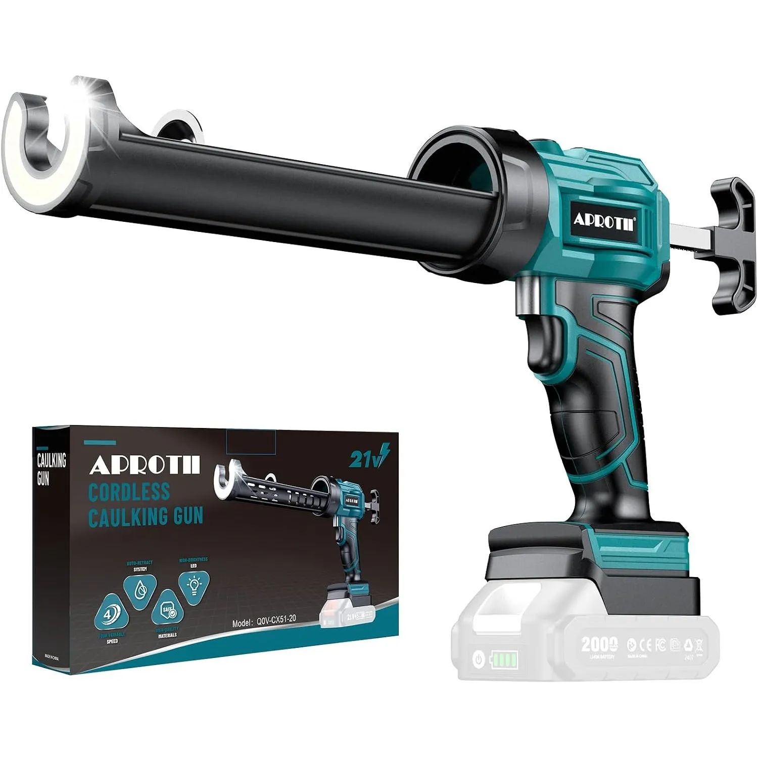 Akku Kartuschenpresse Kompatibel mit Makita Akku-18V, LED-Licht