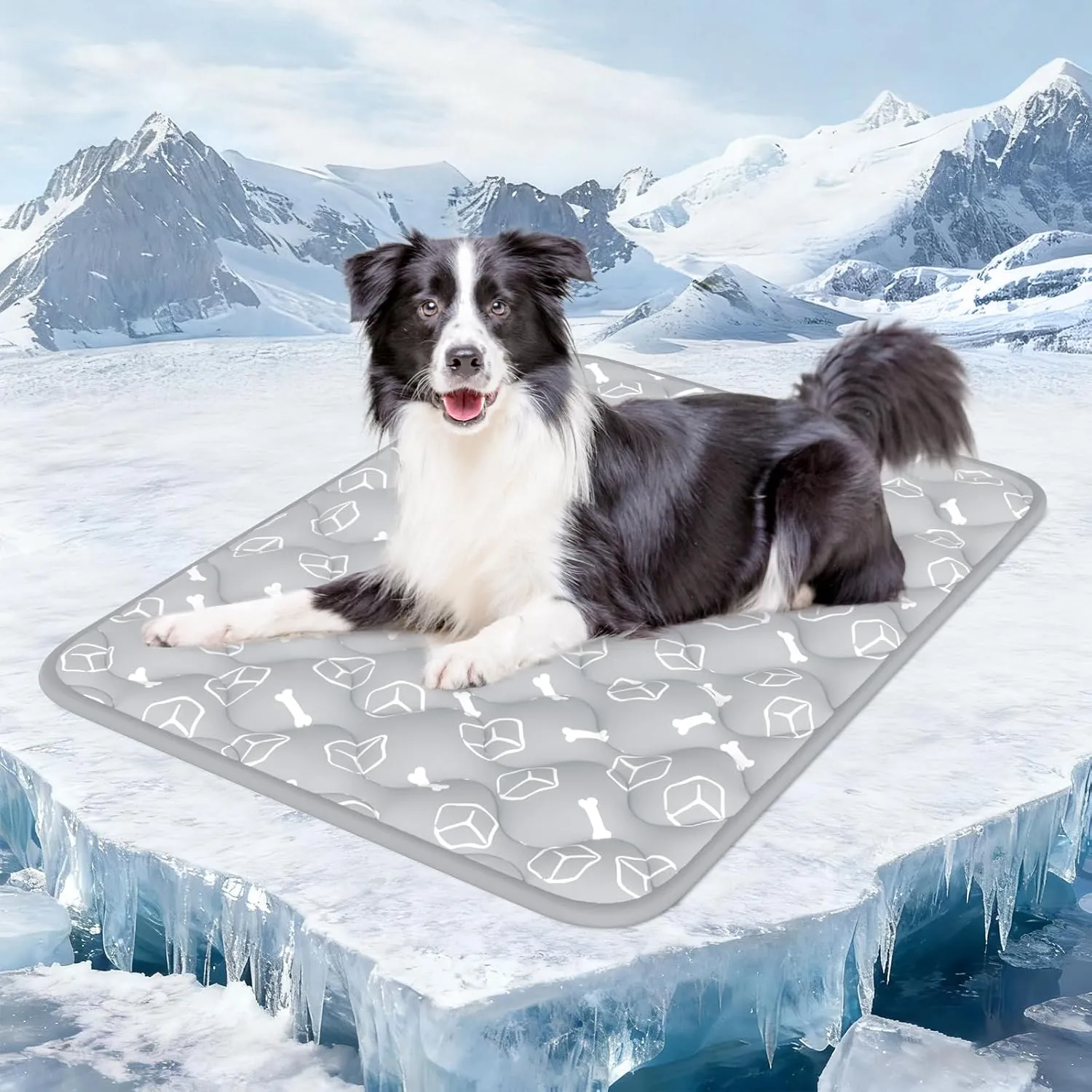 Rywell Dog Cooling Mat for Large Dogs, 110 x 80 cm, Premium Self-Cooling with Colour Changing & Arc-Chill Fabric, 2 cm …