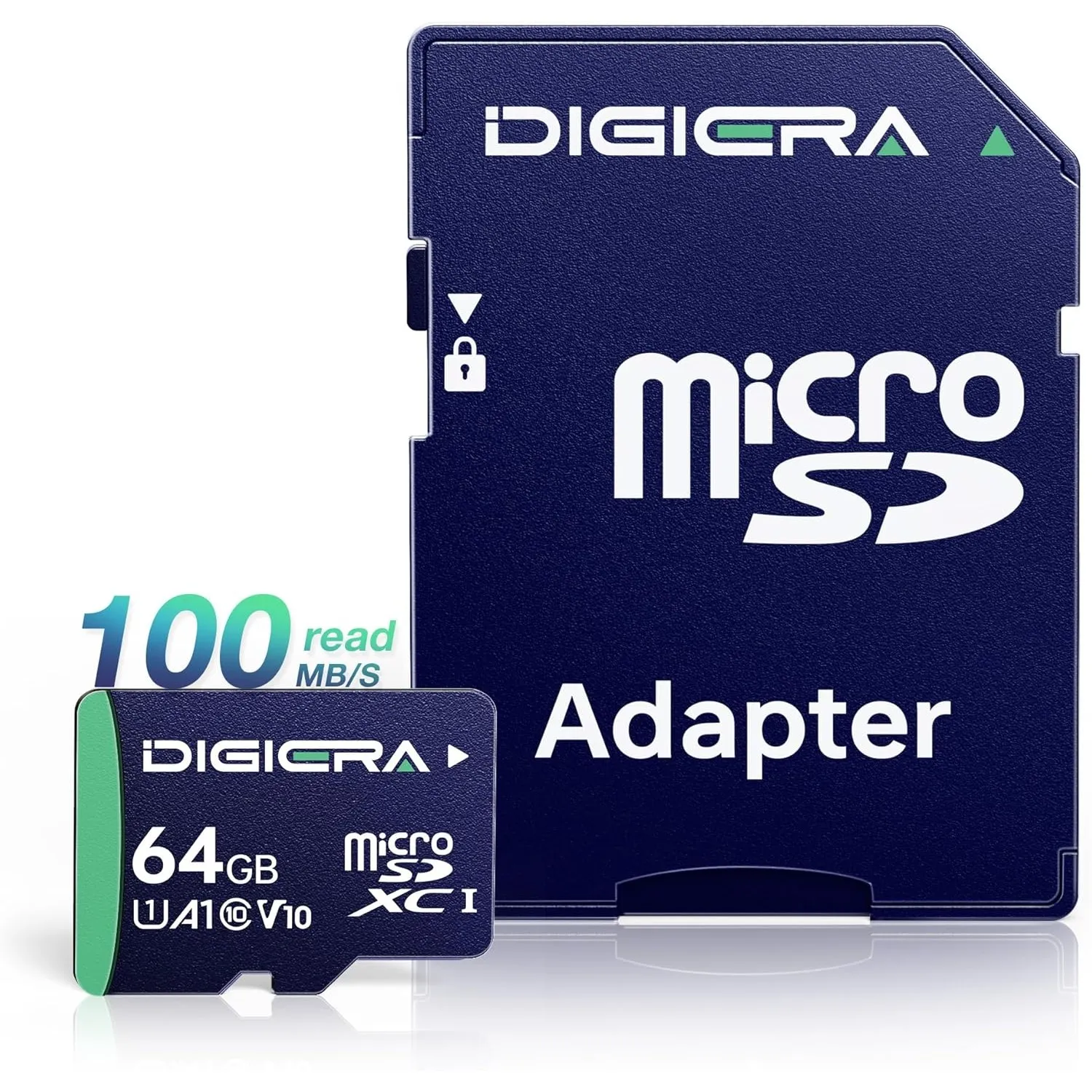 64 GB CT100 microSDXC UHS-I Speicherkarte mit Adapter - bis zu 100 MB/s, C10, U1, V10, Full HD, A1, Micro-SD-Karte für …